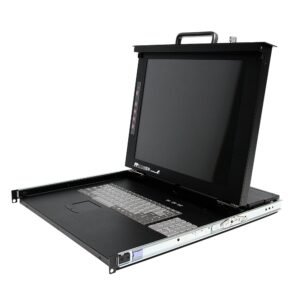1U 17" Rackmount LCD Console with 8 Port Multi-Platform KVM