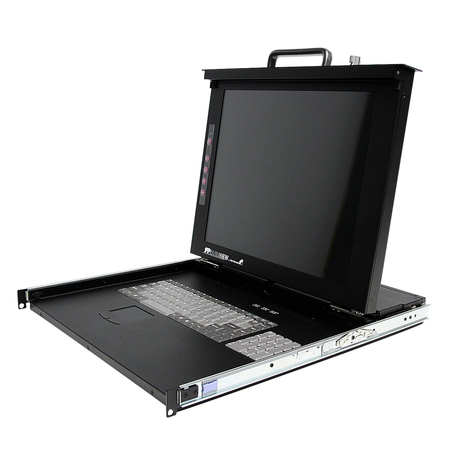 1U 17" Rackmount LCD Console with 8 Port Multi-Platform KVM
