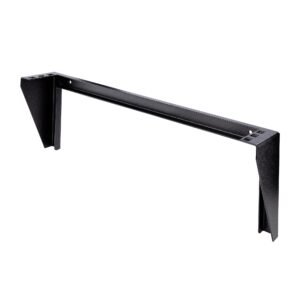 1U 19” Wall Mount Vertical Rack Bracket, Wall Mount Patch Panel Bracket for Data/AV/IT/Computer Equipment, 1U Rack for Cabinet or Server
