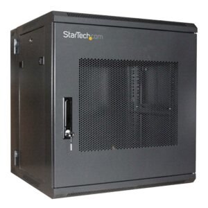 12U 19in Hinged Wall Mount Server Rack Cabinet w/ Steel Mesh Door