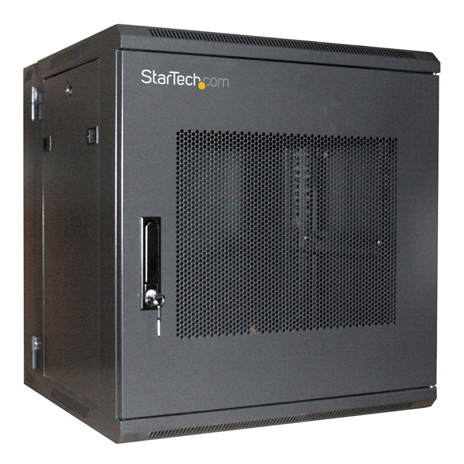 12U 19in Hinged Wall Mount Server Rack Cabinet w/ Steel Mesh Door