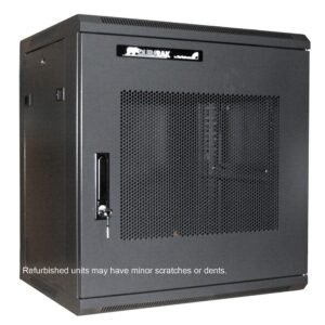 Refurbished 12U 19in Wall Mount Server Rack Cabinet w/ Steel Mesh Door