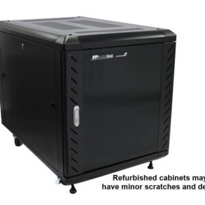 Refurbished 12U 36in Knock-Down Server Rack Cabinet with Casters