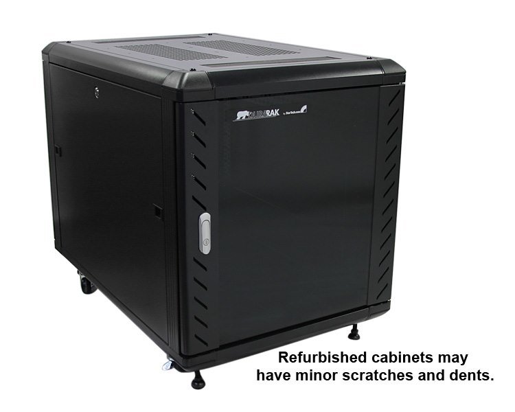 Refurbished 12U 36in Knock-Down Server Rack Cabinet with Casters