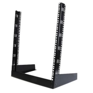 12U 19" Desktop Open Frame Rack - 2 Post Free-Standing Network Rack Switch Depth for Patch Panel/Data/AV/Communication/Studio Equipment
