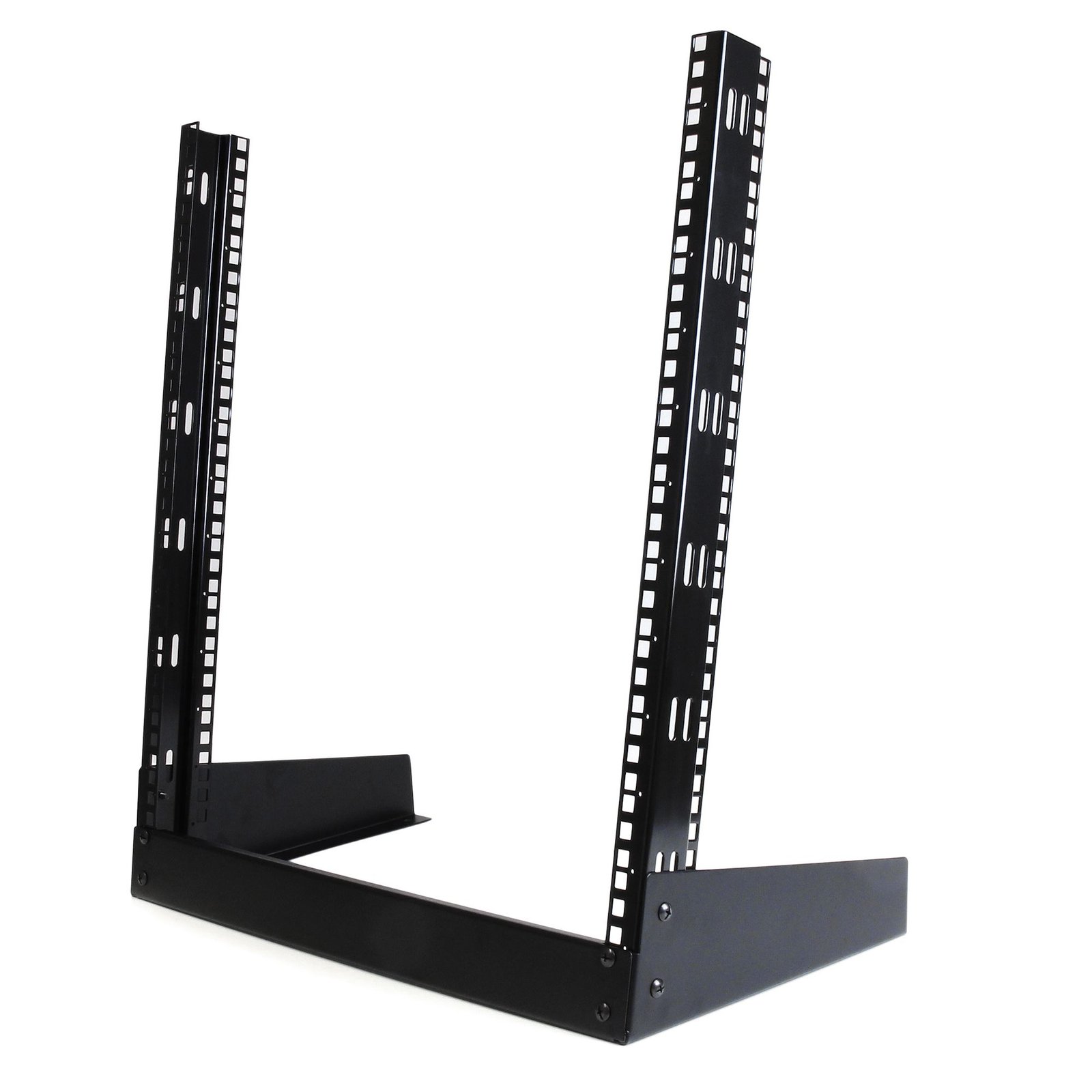 12U 19" Desktop Open Frame Rack - 2 Post Free-Standing Network Rack Switch Depth for Patch Panel/Data/AV/Communication/Studio Equipment