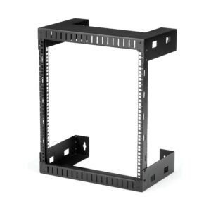 2-Post 12U Heavy-Duty Wall-Mount Network Rack, 19" Open Frame Server Rack, 12" Deep, Wall Mount Data Rack for IT / AV / Patch Panel /
