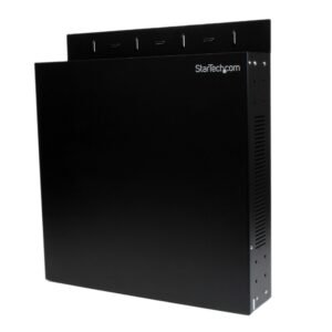2U Vertical Wall Mount Server Rack - Low-profile 2 Post Server Cabinet for Switch, Router or Network Equipment - 61.2 lbs capacity