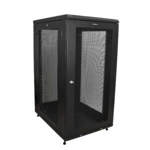 24U Enterprise-Grade Server Rack Cabinet Kit, 19in Enclosed 4-Post Rack with Shelf and Cable Management, 29in (75cm) Mounting Depth, 992lb