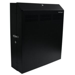 Wall-Mount Server Rack with Dual Fans and Lock - 4U