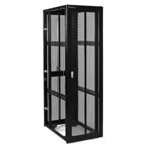 42U 36in Black Server Rack Cabinet w/ Mesh Door - No Side Panels