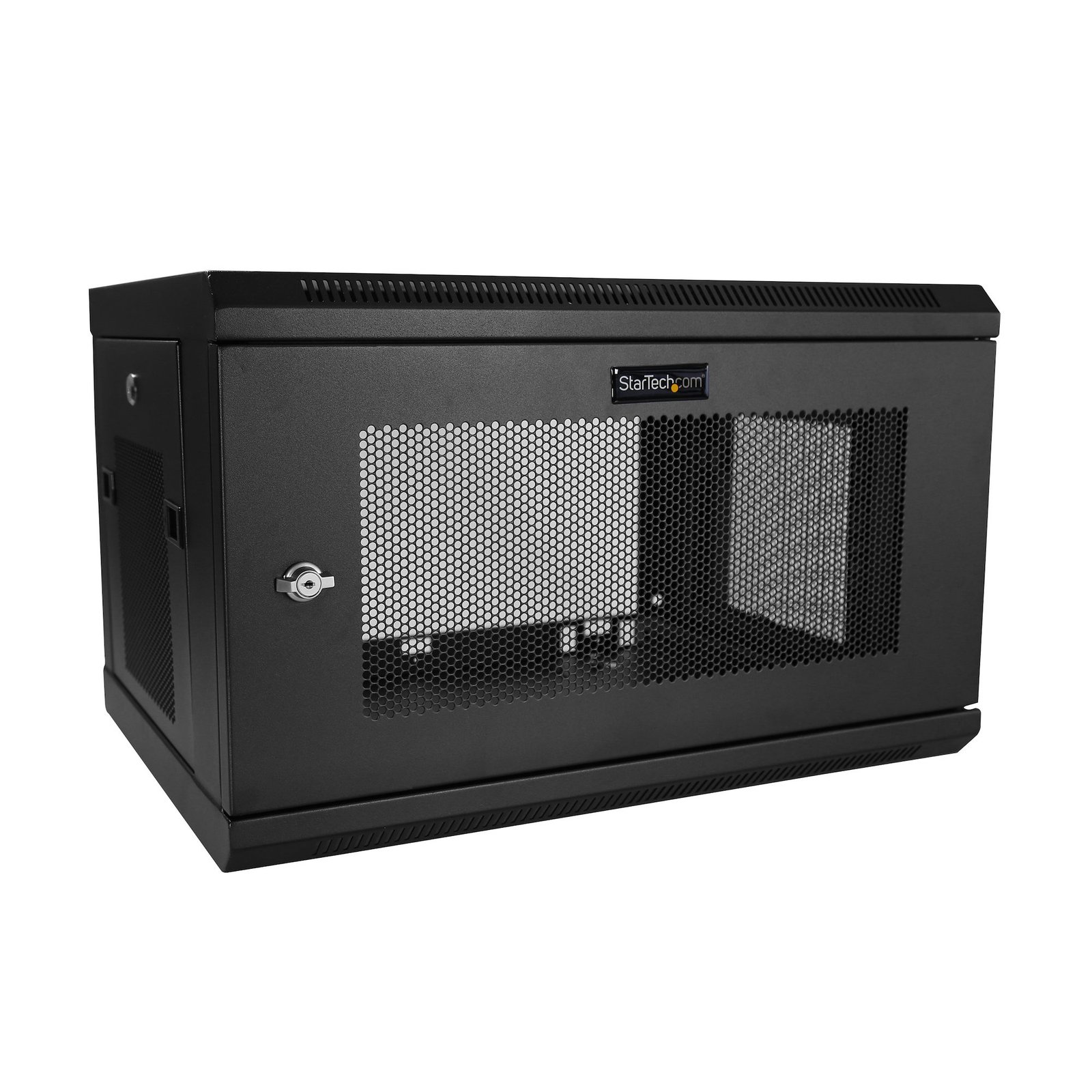 2-Post 6U Wall Mount Network Cabinet with 1U Shelf, 19" Wall-Mounted Server Rack for Data / Networking / AV / Electronics / Computer