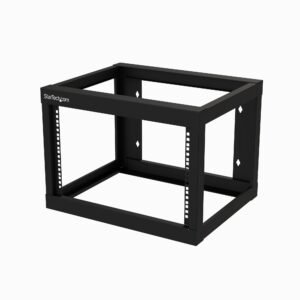 2-Post 6U Heavy-Duty Wall-Mount Network Rack, 19" Open Frame Server Rack, 18" Deep, Wall Mount Data Rack for IT / AV / Patch Panel /