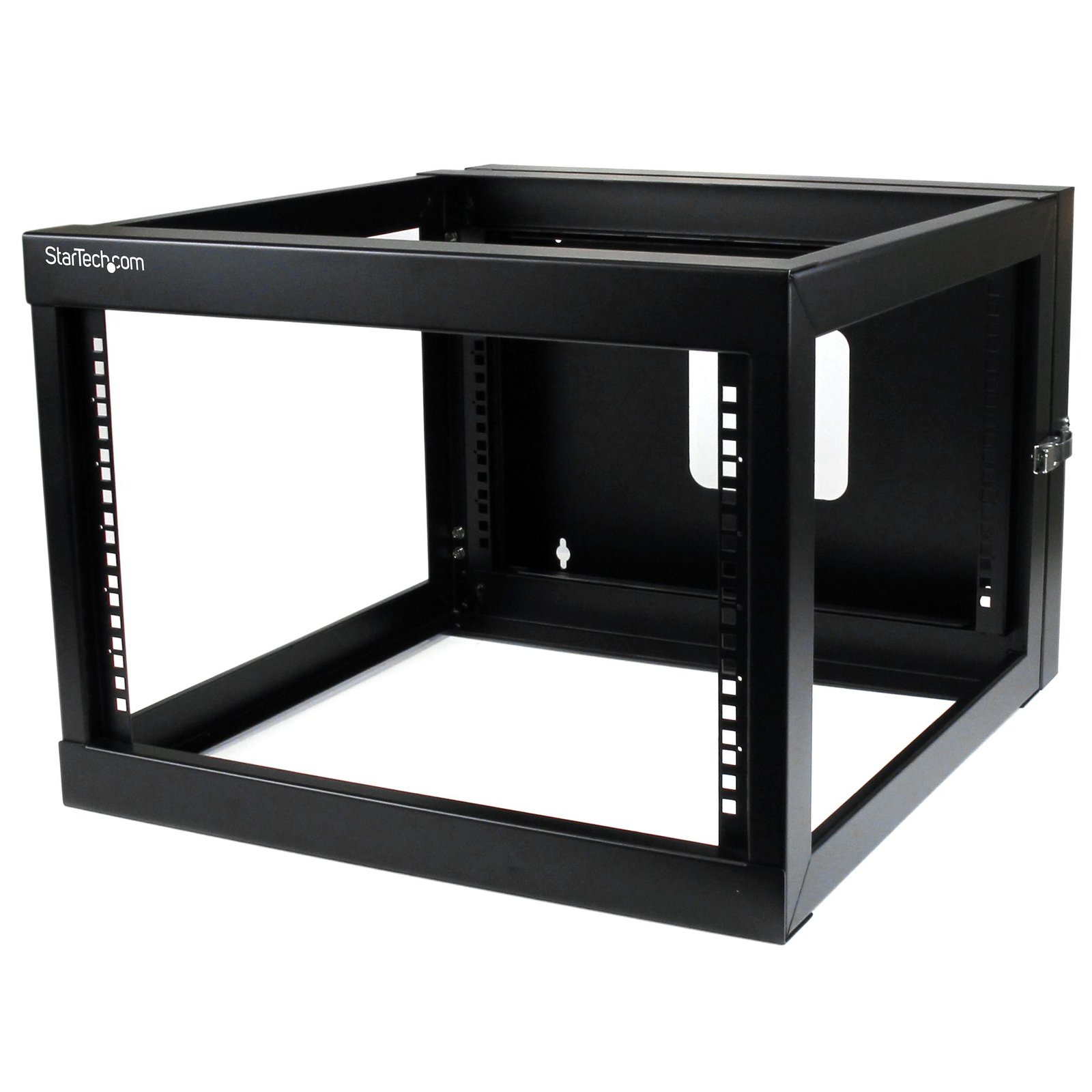4-Post 6U Hinged Wall-Mount Network Rack, 19" Open Frame Server Rack with 19.8in Mounting Depth, Wall Mount Swing Out Data Rack for IT / AV