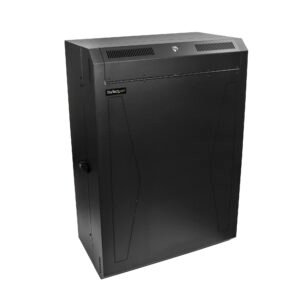 8U 19" Vertical Wall Mount Server Rack Cabinet - Low Profile (15") - 30" Deep Locking Network Enclosure w/2U for Switch Patch Panel Router