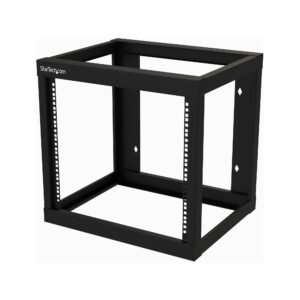 2-Post 9U Heavy-Duty Wall-Mount Network Rack, 19" Open Frame Server Rack, 18" Deep, Wall Mount Data Rack for IT / AV / Patch Panel /