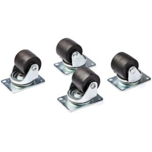 Heavy Duty Casters for Server Racks/Cabinets - Set of 4 Universal M6 2-inch Caster Kit - Replacement Swivel Caster Wheels (45x75mm pattern)