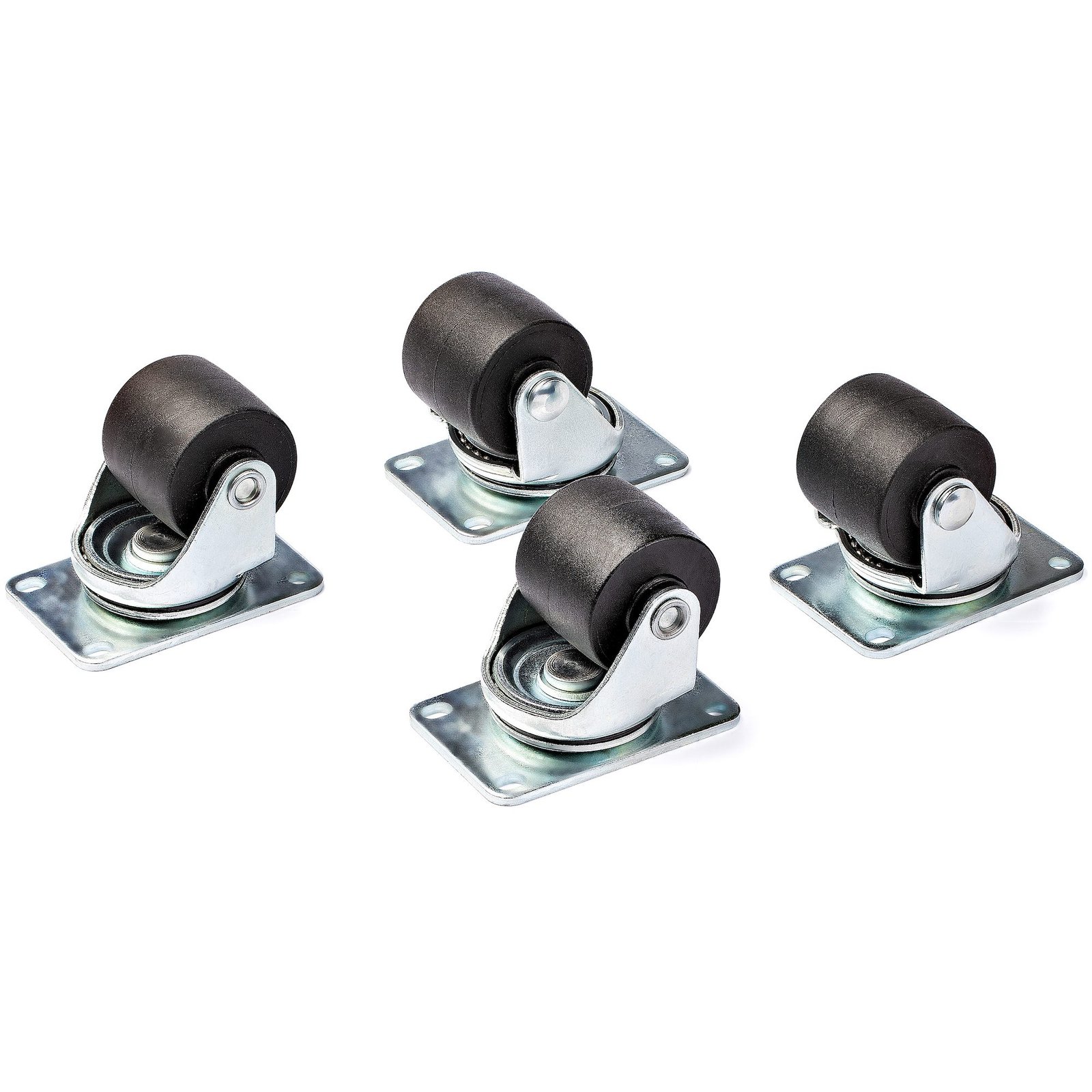 Heavy Duty Casters for Server Racks/Cabinets - Set of 4 Universal M6 2-inch Caster Kit - Replacement Swivel Caster Wheels (45x75mm pattern)