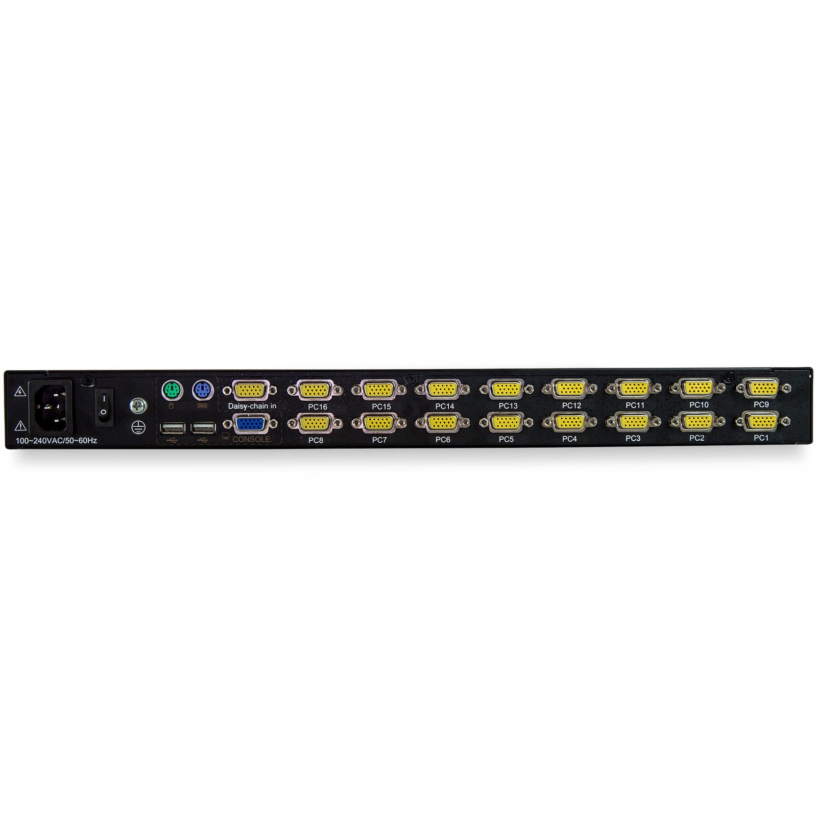 16 Port Rackmount KVM Console w/ 6ft Cables - Integrated KVM Switch w/ 17" LCD Monitor - Fully Featured 1U LCD KVM Drawer- OSD KVM - Durable 50,000 MTBF - USB + VGA Support - Image 4