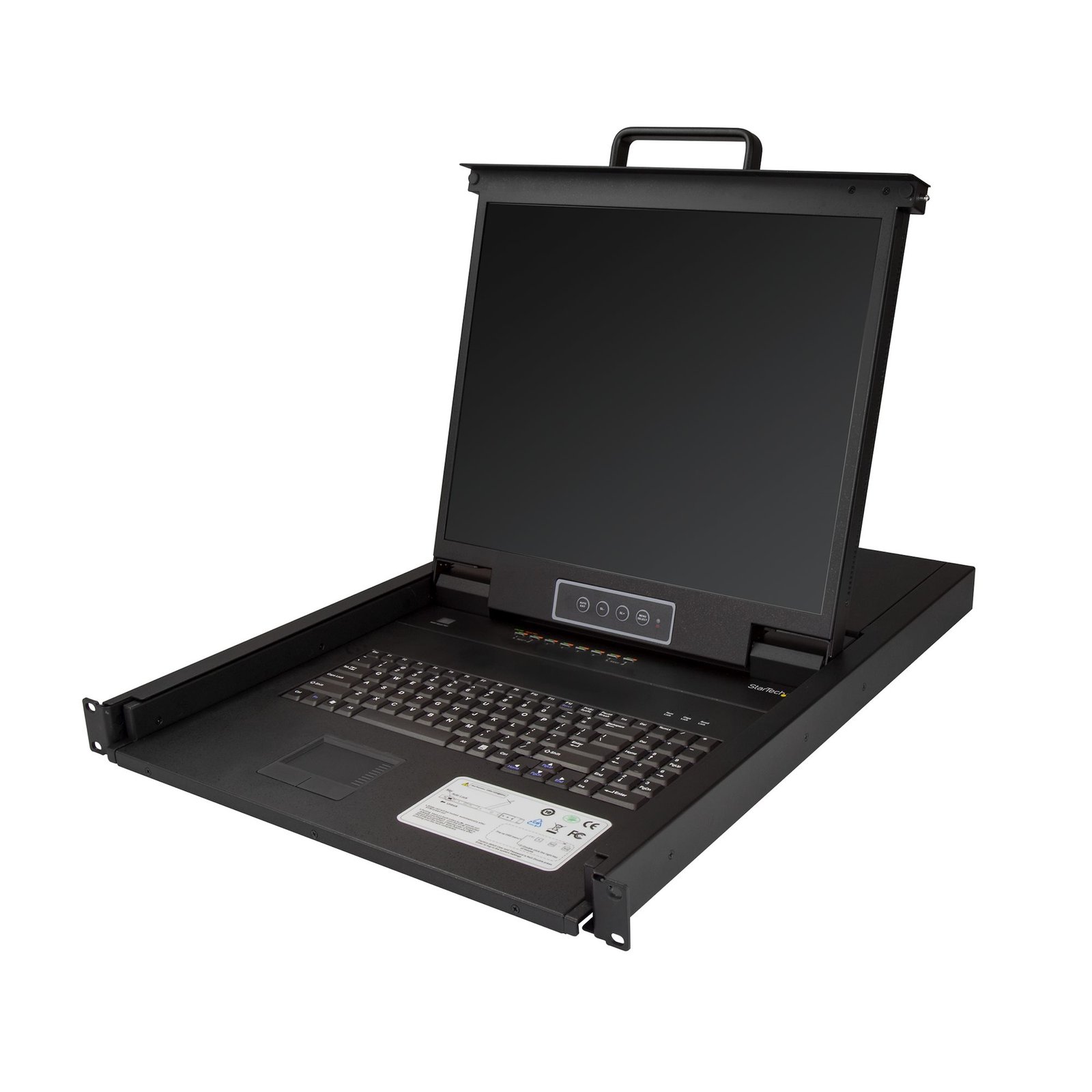 8 Port Rackmount KVM Console w/ 6ft Cables - Integrated KVM Switch w/ 19" LCD Monitor - Fully Featured 1U LCD KVM Drawer- OSD KVM - Durable