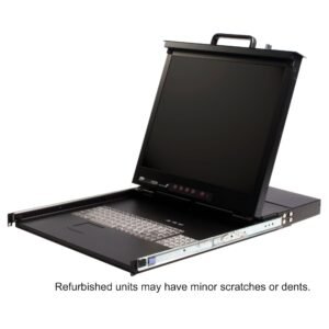 Refurbished 1U 19in Rackmount LCD Console with Integrated 8 Port KVM Switch