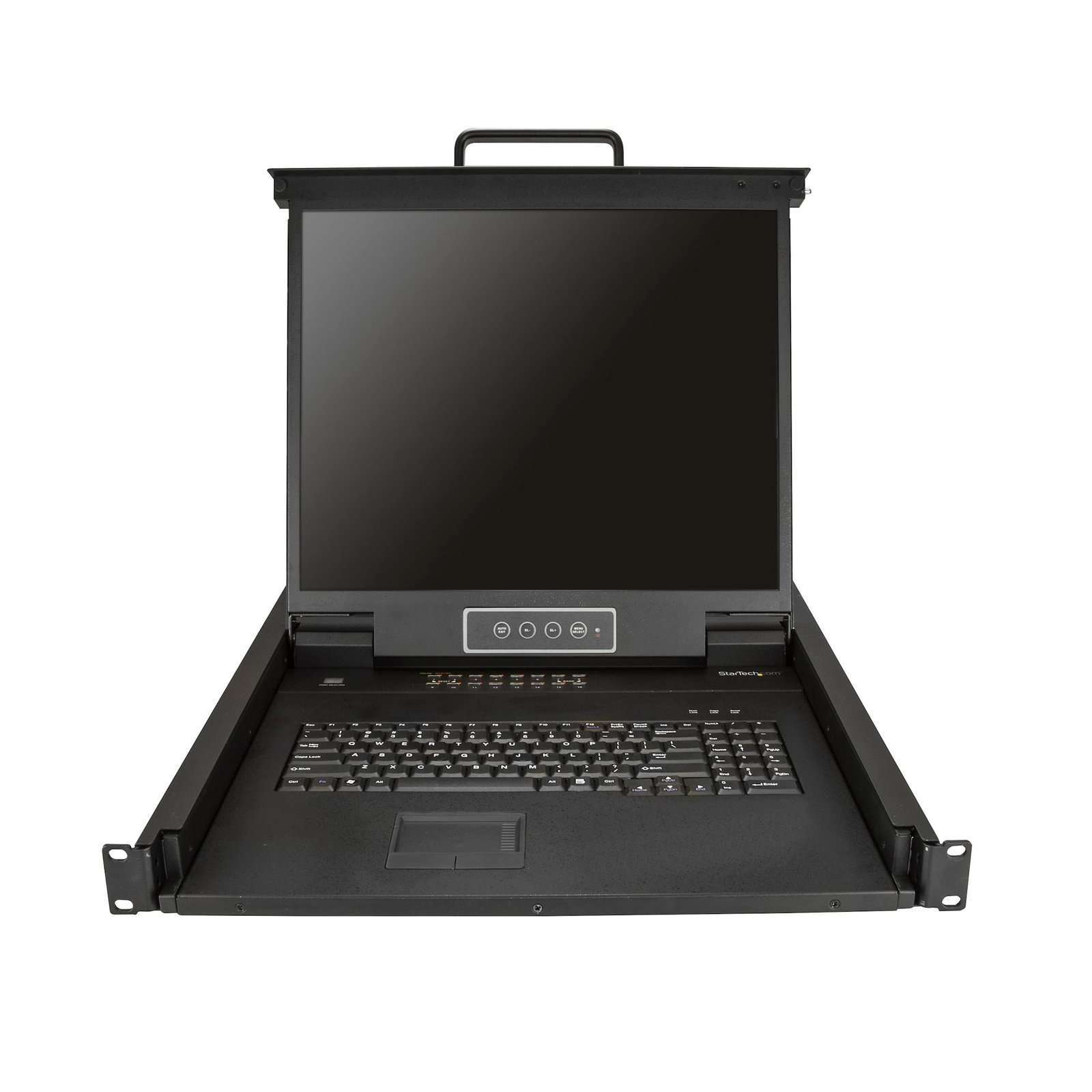 16 Port Rackmount KVM Console w/ 6ft Cables - Integrated KVM Switch w/ 19" LCD Monitor - Fully Featured 1U LCD KVM Drawer- OSD KVM - Durable 50,000 MTBF - USB + VGA Support - Image 2