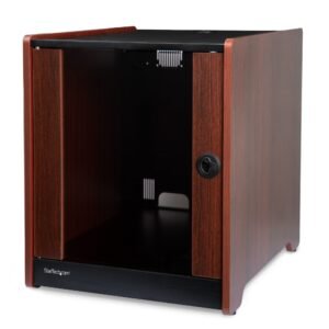 12U Rack Enclosure Server Cabinet - 21 in. Deep - Wood Finish - Flat Pack - TAA