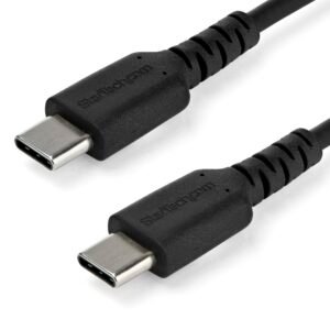 3ft (1m) USB-C Fast Charging Cable, Rugged, Charge & Sync, 60W (3A) PD, USB 2.0, Black TPE Jacket and Aramid Fiber - USB C Charging Cord
