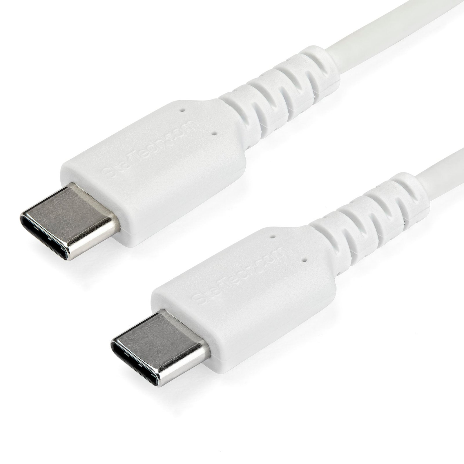 3ft (1m) USB-C Fast Charging Cable, Rugged, Charge & Sync, 60W (3A) PD, USB 2.0, White TPE Jacket and Aramid Fiber - USB C Charging Cord