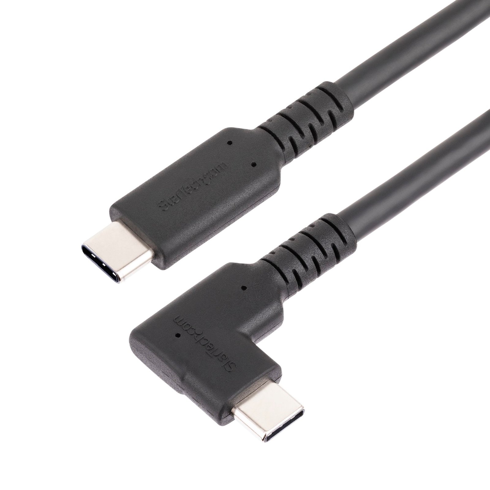 1.6ft (50cm) USB-C Cable, Right-Angled, USB 10Gbps, 100W (5A) Power Delivery, 8K 60Hz / 4K 144Hz DP Alt Mode, Rugged USB C Cord