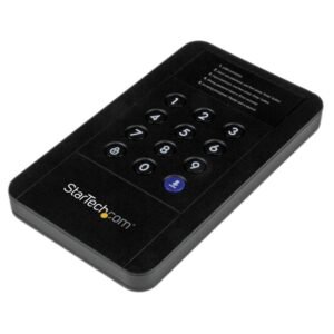 2.5in USB 3.0 Encrypted External Hard Drive Enclosure - Portable SATA HDD