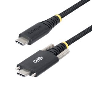 6ft (2m) USB-C Charging Cable, Durable and Ultra-Flexible, Side Screw Locking, 240W (5A) PD EPR, USB 2.0 Laptop Charger Cable, USB-IF