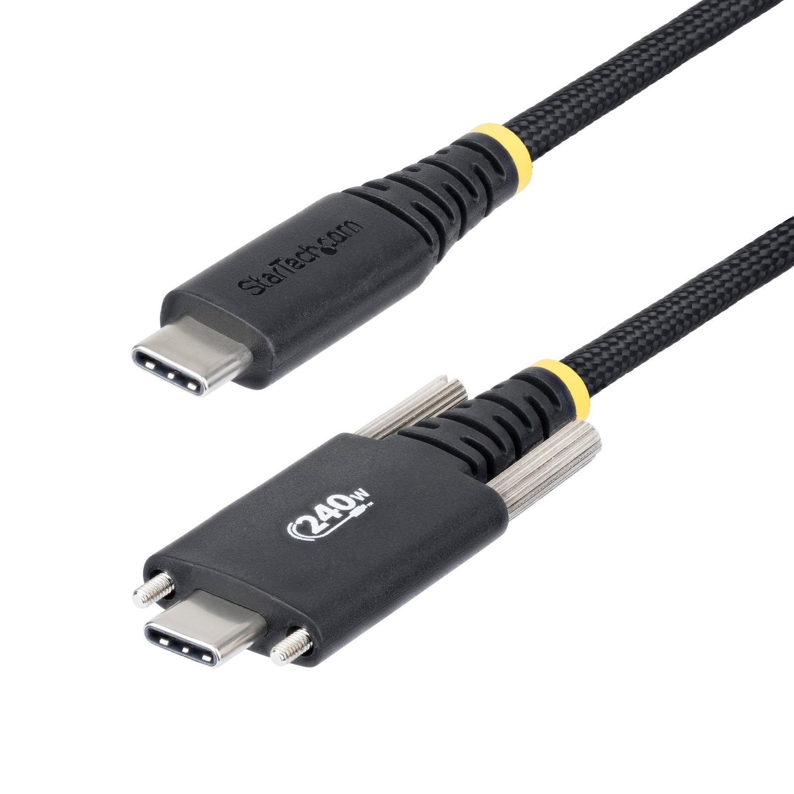 6ft (2m) USB-C Charging Cable, Durable and Ultra-Flexible, Side Screw Locking, 240W (5A) PD EPR, USB 2.0 Laptop Charger Cable, USB-IF