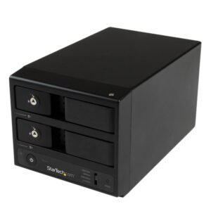 USB 3.0 / eSATA Dual-Bay Trayless 3.5” SATA III Hard Drive Enclosure with UASP - 2-Bay SATA 6 Gbps Hot-Swap HDD Enclosure