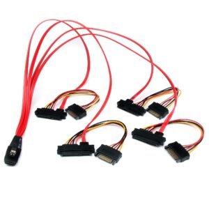 50cm Internal Serial Attached SCSI Mini SAS Cable - SFF8087 to 4x SFF8482