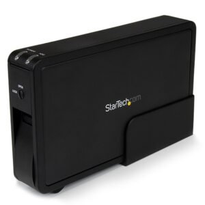 3.5in Black eSATA USB Trayless SATA External Hard Drive Enclosure