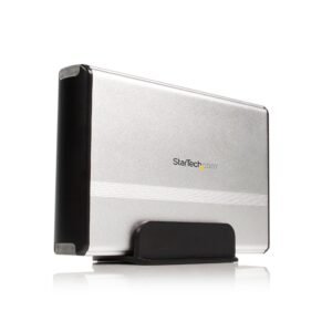 3.5in Silver USB 2.0 to SATA External Hard Drive Enclosure