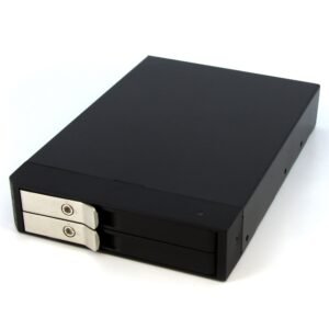 3.5in Trayless Hot Swap SATA Mobile Rack for Dual 2.5in Hard Drives