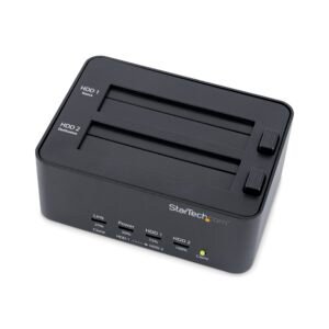 Dual Bay Hard Drive Duplicator and Eraser, Standalone SATA HDD/SSD Cloner/Copier, USB 3.0 to SATA Docking Station, Hard Drive Duplicator