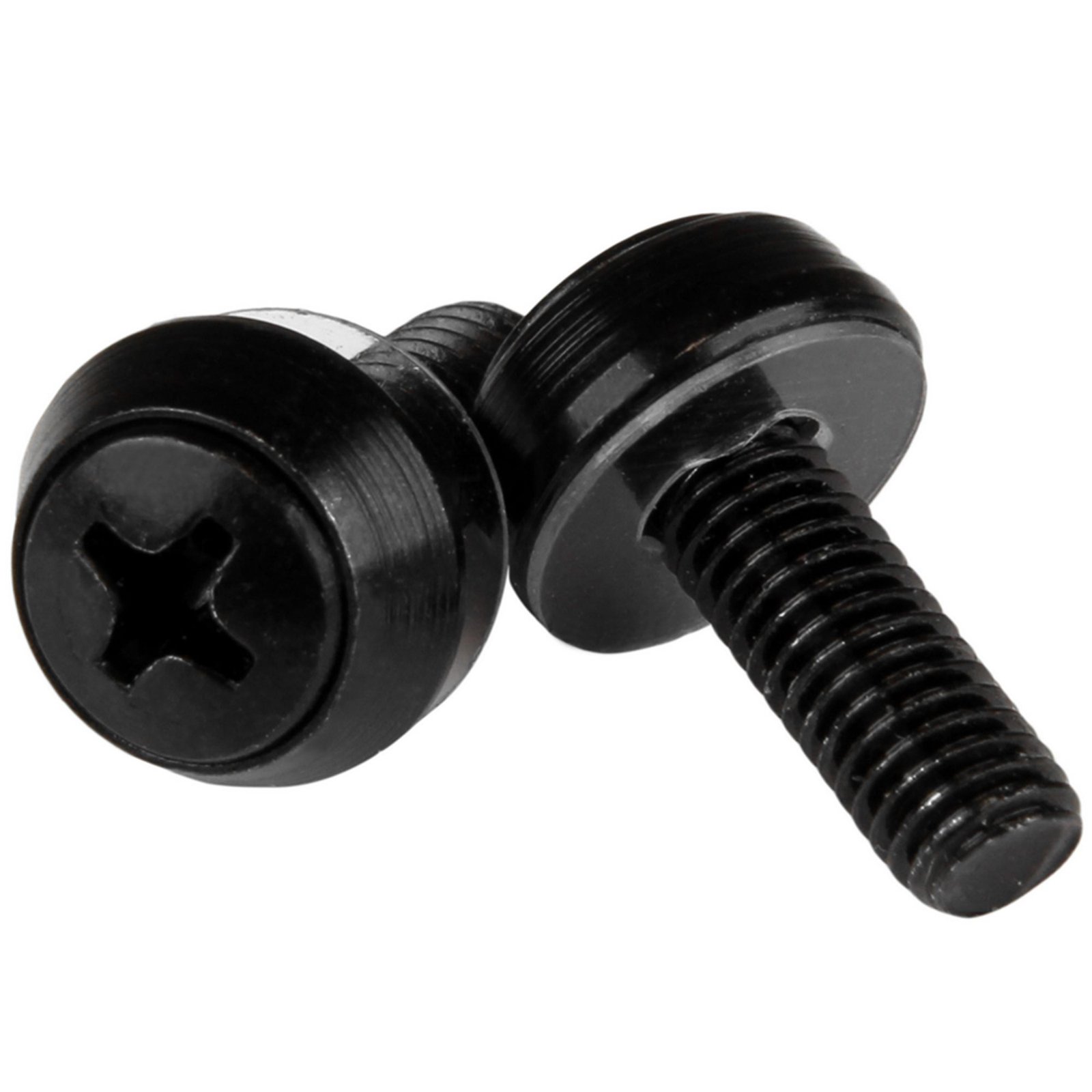 50-pack M6 12mm Screws, Mounting Screws for 19" or 10" Server Racks, Cabinets and Enclosures, Black - TAA