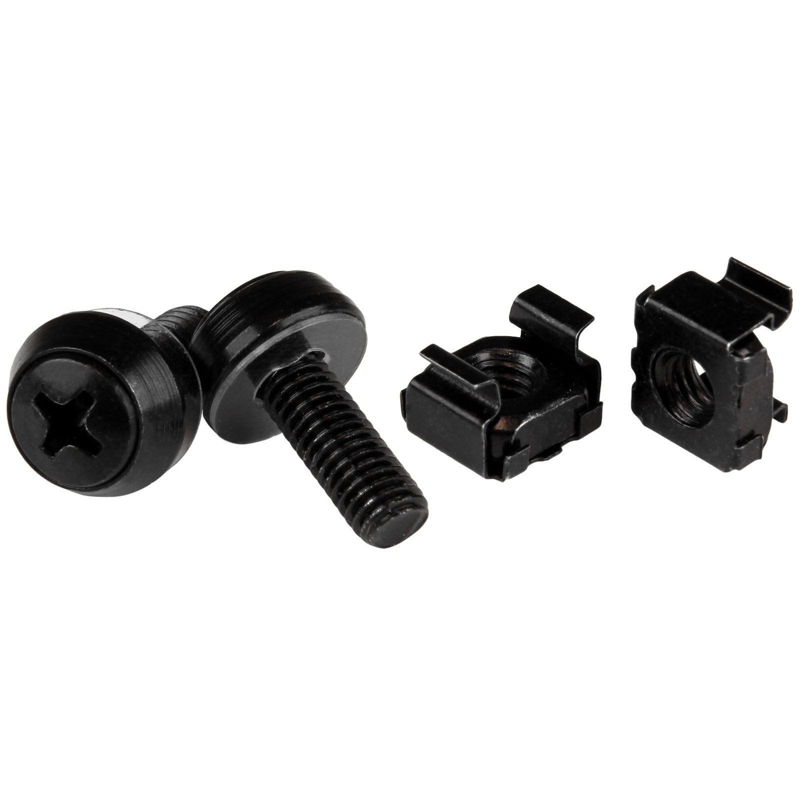 100-Pack M6 12mm Screws, Square Hole Cage Nuts and Installation Tool, Hardware Mounting Kit for 19" or 10" Server Racks, Cabinets and