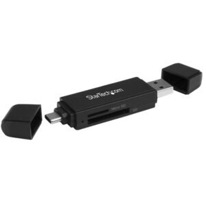USB C and USB 3.0 SD Card Reader, USB Memory Card Reader, SD, microSD, MMC, UHS-I, USB-C & USB-A Card Adapter - Works with any Operating