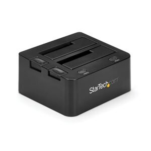 Dual-Bay USB 3.0 to SATA Hard Drive Docking Station, USB Hard Drive Dock, External 2.5/3.5" SATA I/II/III SSD/HDD Docking Station, Hot-Swap