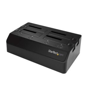 4-Bay USB to SATA Hard Drive Docking Station, USB 10Gbps, External 2.5" & 3.5" SSD / HDD Dock, SATA III, Hot-Swap Hard Drive Bay