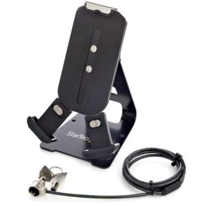 Secure Tablet Stand w/ K-Slot Cable Lock - Locking Tablet Holder for 7.9"-13" Tablets - Universal Adjustable Tablet Mount for Desk/Surface