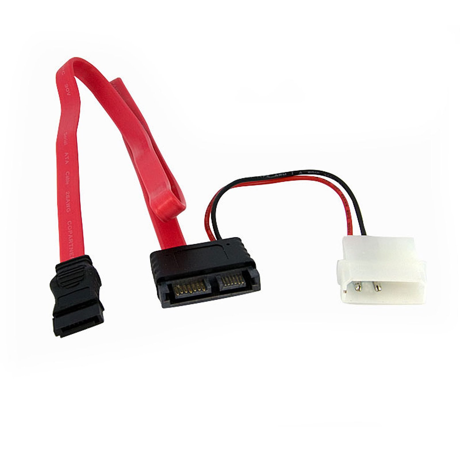 20in Slimline SATA to SATA Adapter with LP4