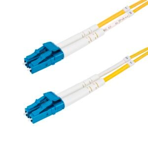 10m (32.8ft) LC to LC (UPC) OS2 Single Mode Duplex Fiber Optic Cable, 9/125µm, 100G, Bend Insensitive, Low Insertion Loss - LSZH Fiber