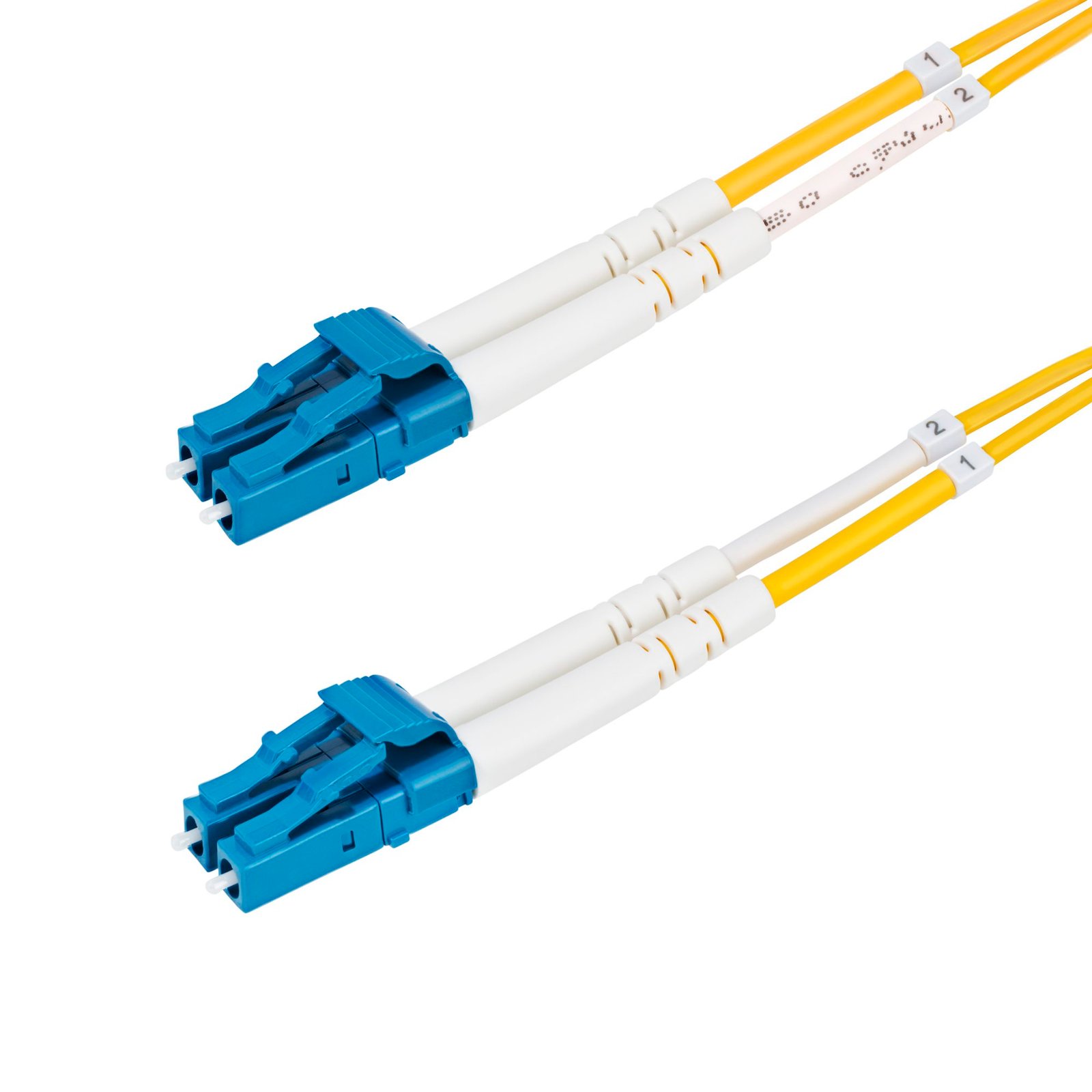 10m (32.8ft) LC to LC (UPC) OS2 Single Mode Duplex Fiber Optic Cable, 9/125µm, 100G, Bend Insensitive, Low Insertion Loss - LSZH Fiber