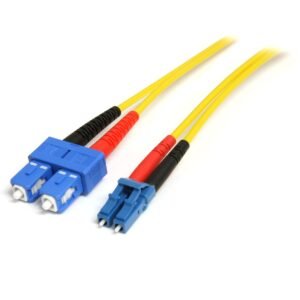 1m Fiber Optic Cable - Single-Mode Duplex 9/125 LSZH Fiber Jumper Cord - LC/SC