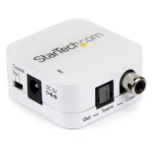 Two Way Digital Coax to Toslink Optical Audio Converter Repeater